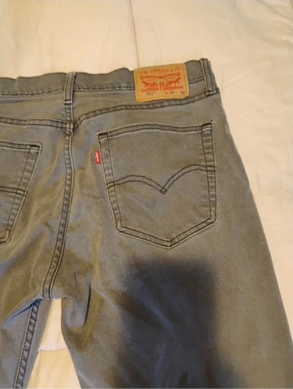Levi's Gray Straight Leg Jeans